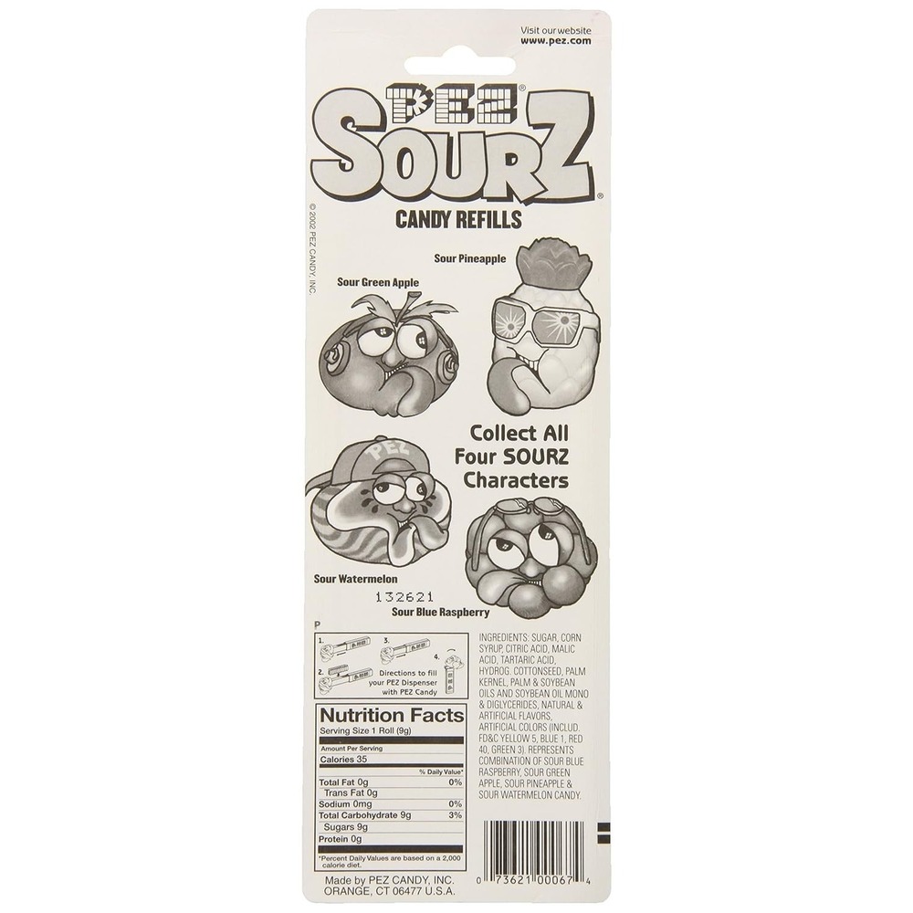Lot of 24 Sealed 8-Packs of Pez Sourz Candy Refill, 2.32 Ounce - Picture 2 of 2